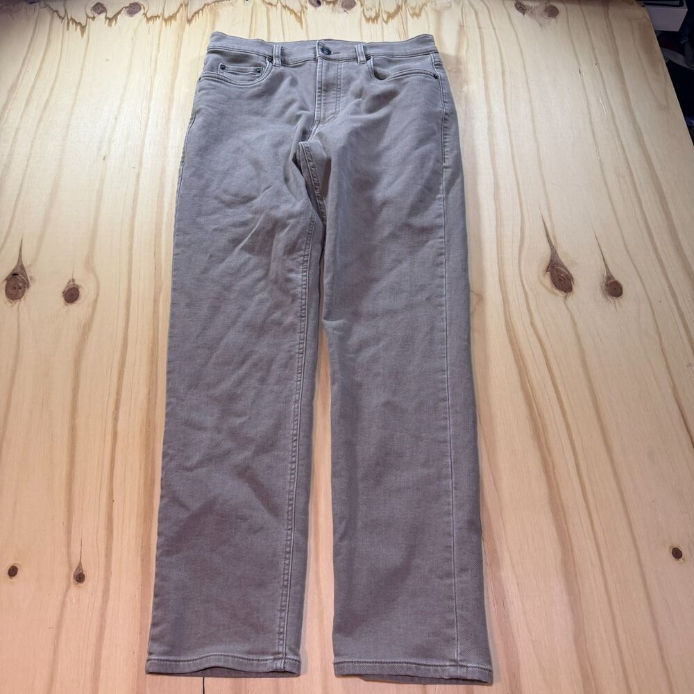 Faherty Stretch Terry 5-Pocket Pants Tan Performance Mens Size 30x30 Preppy Work